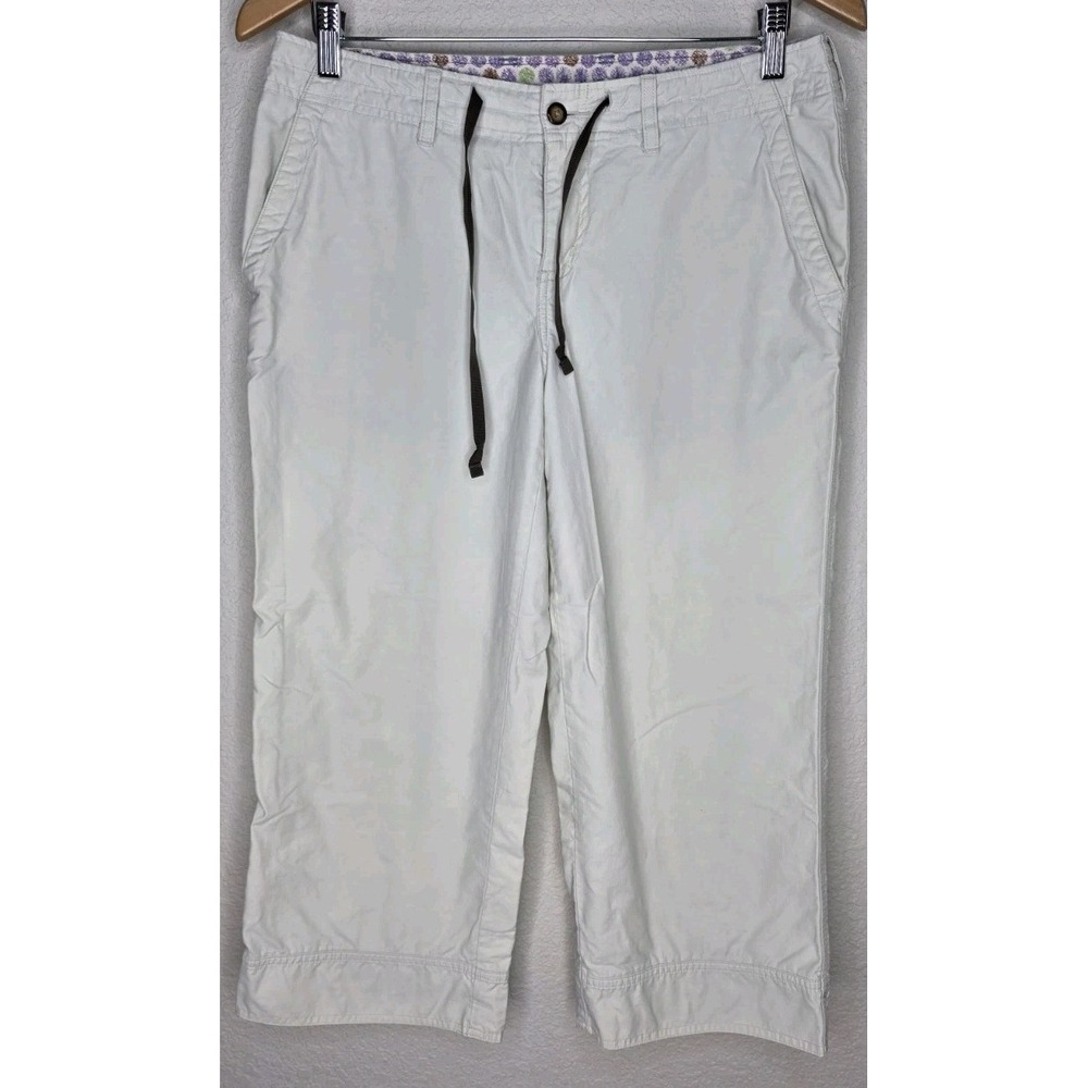 Horny Toad Cropped Capri Pants Cotton Beige Woman 8 Outdoor Hiking Casual